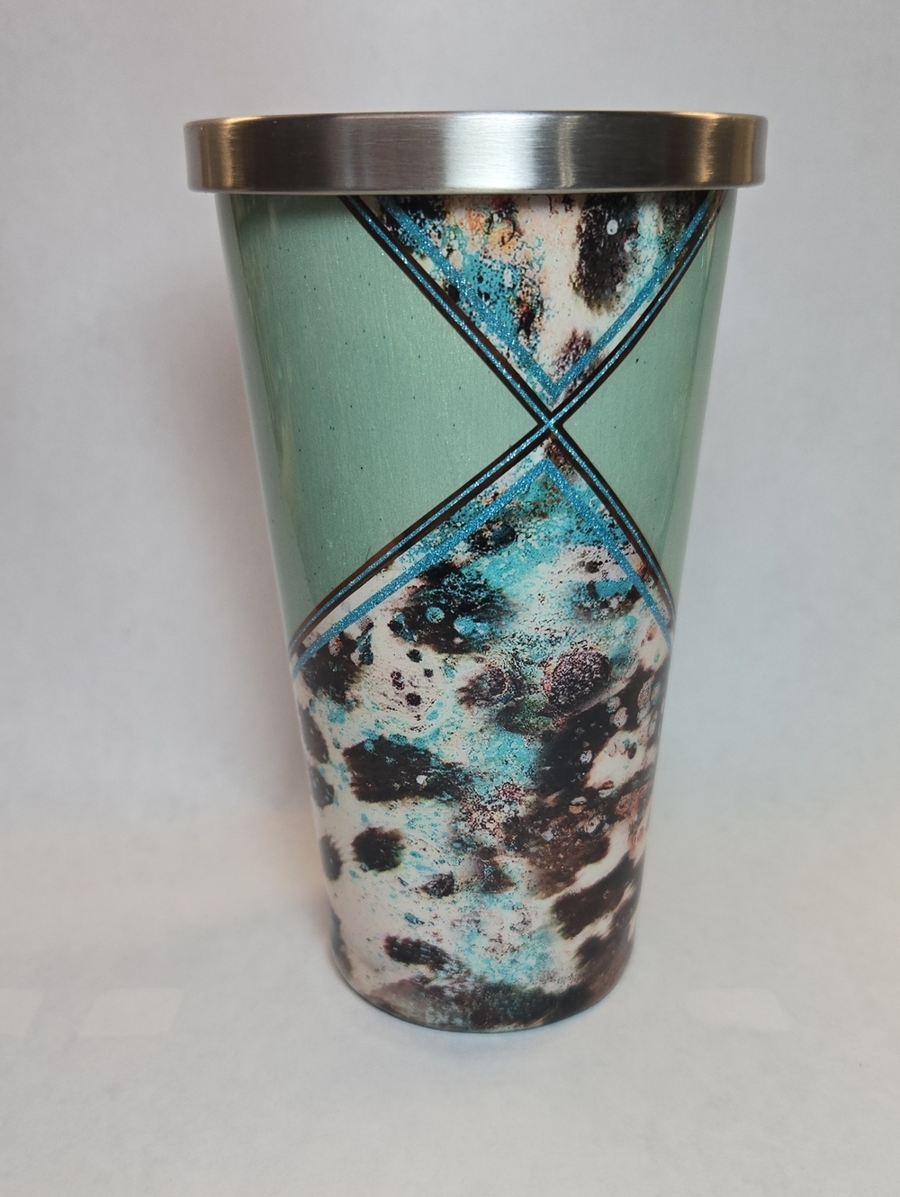 Aqua Pattern Stainless Tumbler